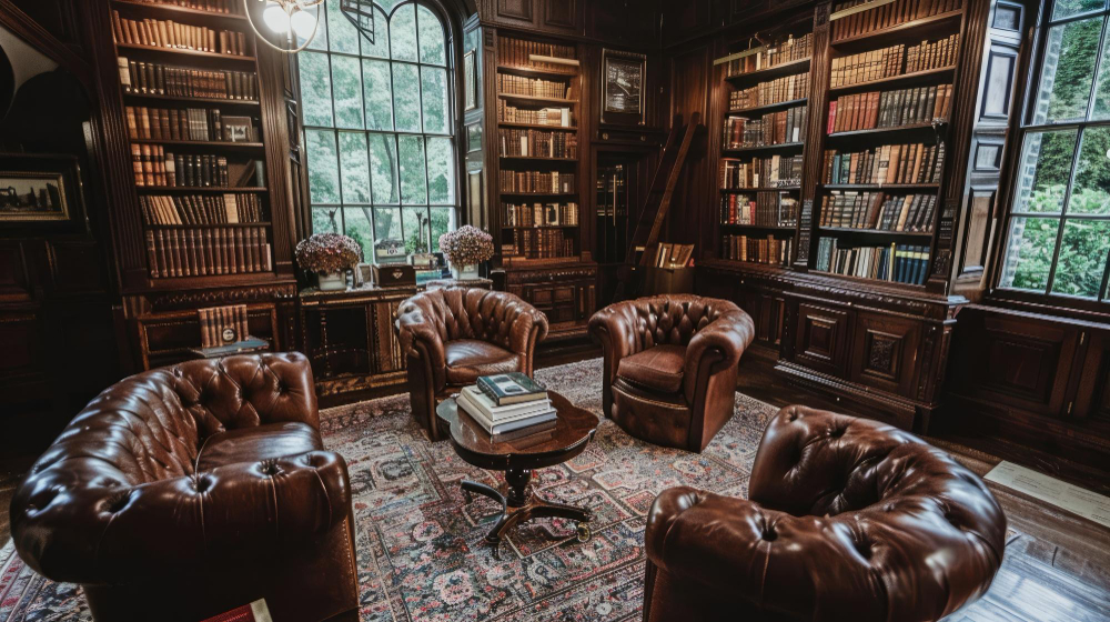 Why Leather Chesterfield is the Top Choice for Home Libraries